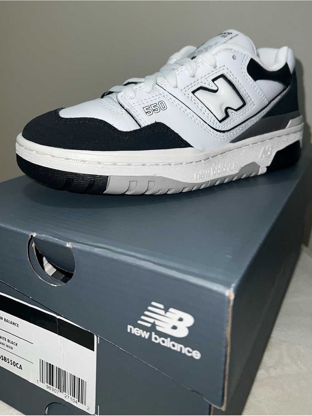 New Balance 550 Men's White and Black Sneaker